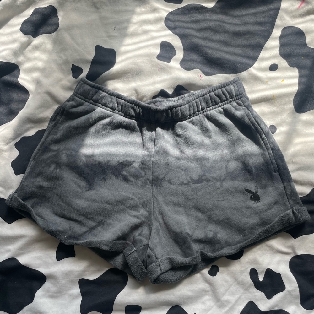 Grey Tie Dye PlayBoy Sweatshorts